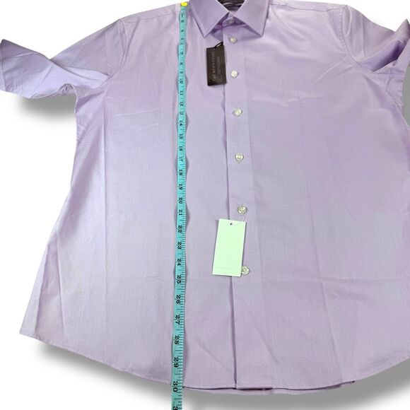 The Mens Store Dress Shirt Size 16.5 32/33 Slim Fit Stretch Button Down in Lilac - Picture 8 of 10